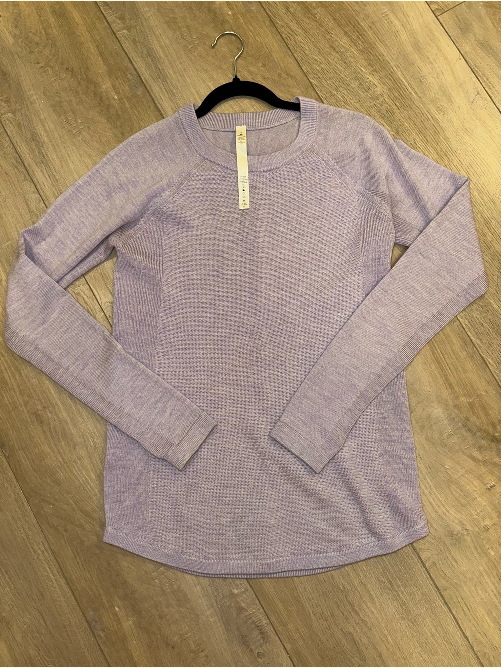 Lululemon “Sit in lotus” Lavender Long-Sleeve Knit Sweater